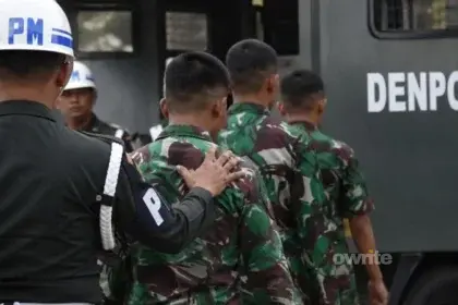Ilustrasi prajurit TNI diamankan Denpom TNI.