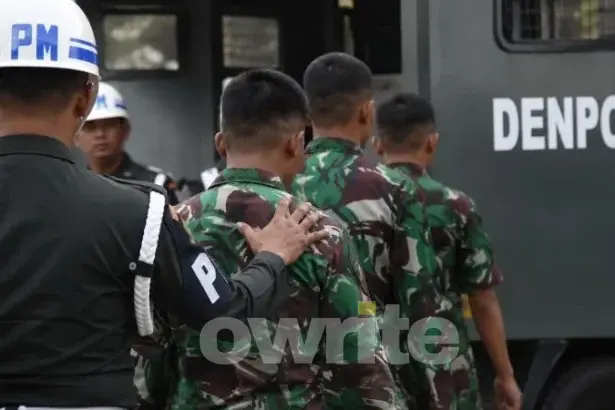 Ilustrasi prajurit TNI diamankan Denpom TNI.