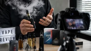 Ilustrasi rokok elektronik atau vape.