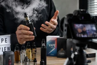 Ilustrasi rokok elektronik atau vape.