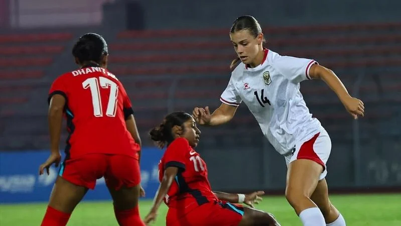 Pemain Timnas Putri Indonesia Isabelle Nottet.
