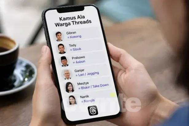 Ilustrasi kamus ala warga Threads.