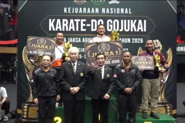Kontingen Sulawesi Selatan (Sulsel) keluar sebagai juara umum dalam Kejuaraan Nasional Karate-Do Gojukai Piala Jaksa Agung RI ketiga Tahun 2026.