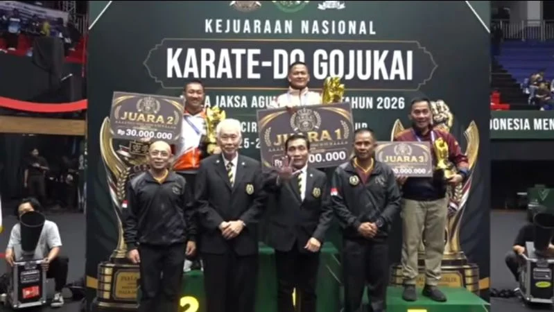 Kontingen Sulawesi Selatan (Sulsel) keluar sebagai juara umum dalam Kejuaraan Nasional Karate-Do Gojukai Piala Jaksa Agung RI ketiga Tahun 2026.