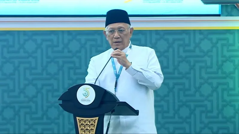 Ketua Umum PBNU terpilih masa khidmah 2026–2031, KH Abdul Hakim Mahfudz alias Gus Kikin. (Foto" YouTube Sekretariat Presiden).