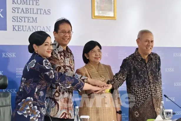 Komite Stabilitas Sistem Keuangan (KSSK) dalam konferensi pers di Jakarta. (Sumber: Owrite/Anisa Aulia)
