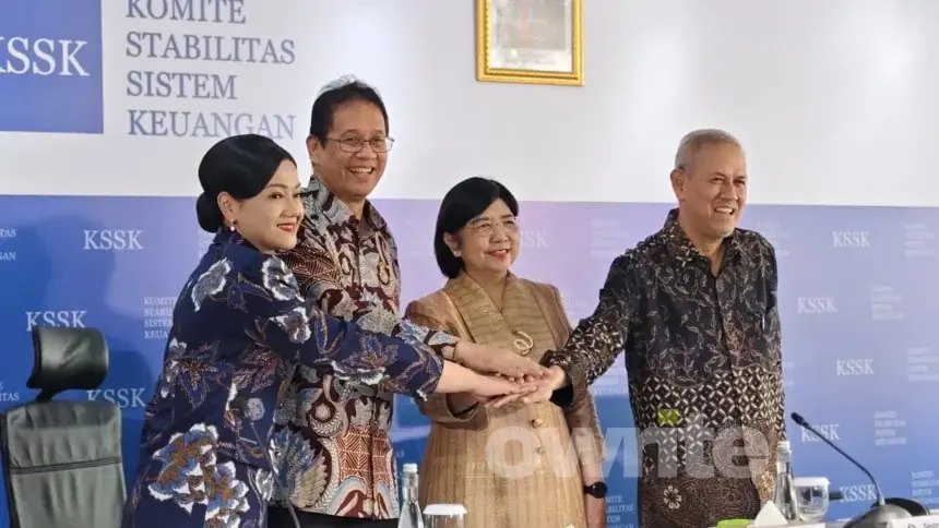 Komite Stabilitas Sistem Keuangan (KSSK) dalam konferensi pers di Jakarta. (Sumber: Owrite/Anisa Aulia)