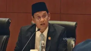 Menteri Keuangan Purbaya Yudhi Sadewa di Kantor Pusat DJP (Sumber: Owrite/Anisa Aulia)