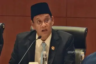 Menteri Keuangan Purbaya Yudhi Sadewa di Kantor Pusat DJP (Sumber: Owrite/Anisa Aulia)