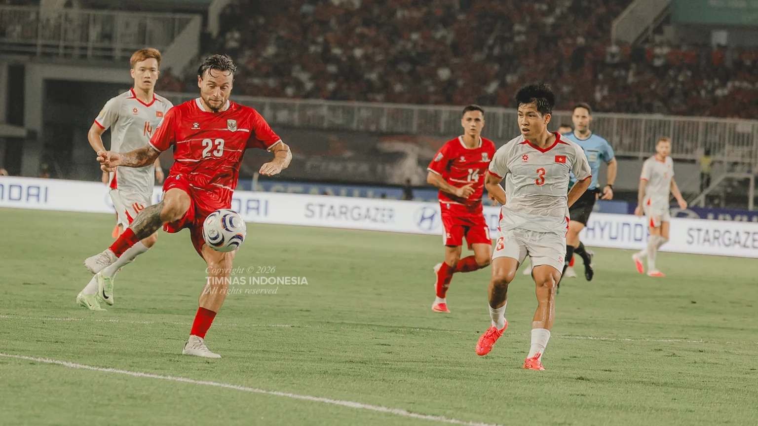 Laga Timnas Indonesia.