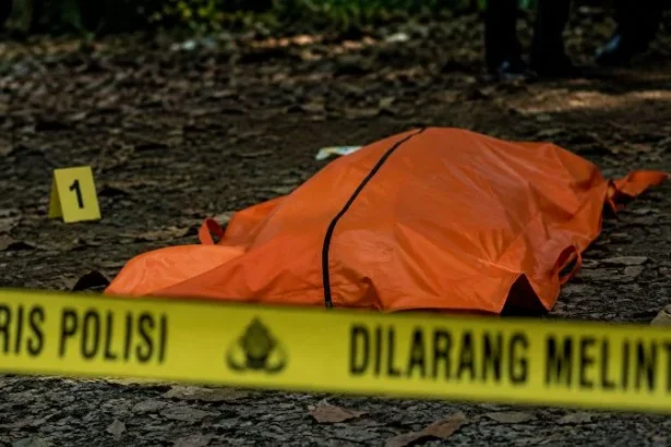 Ilustrasi mayat di lokasi kejadian.