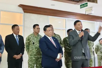 Menteri Pertahanan Sjafrie Sjamsoeddin usai rapat dengan Komisi I DPR di Kompleks Parlemen, Jakarta, 31 Agustus 2026.