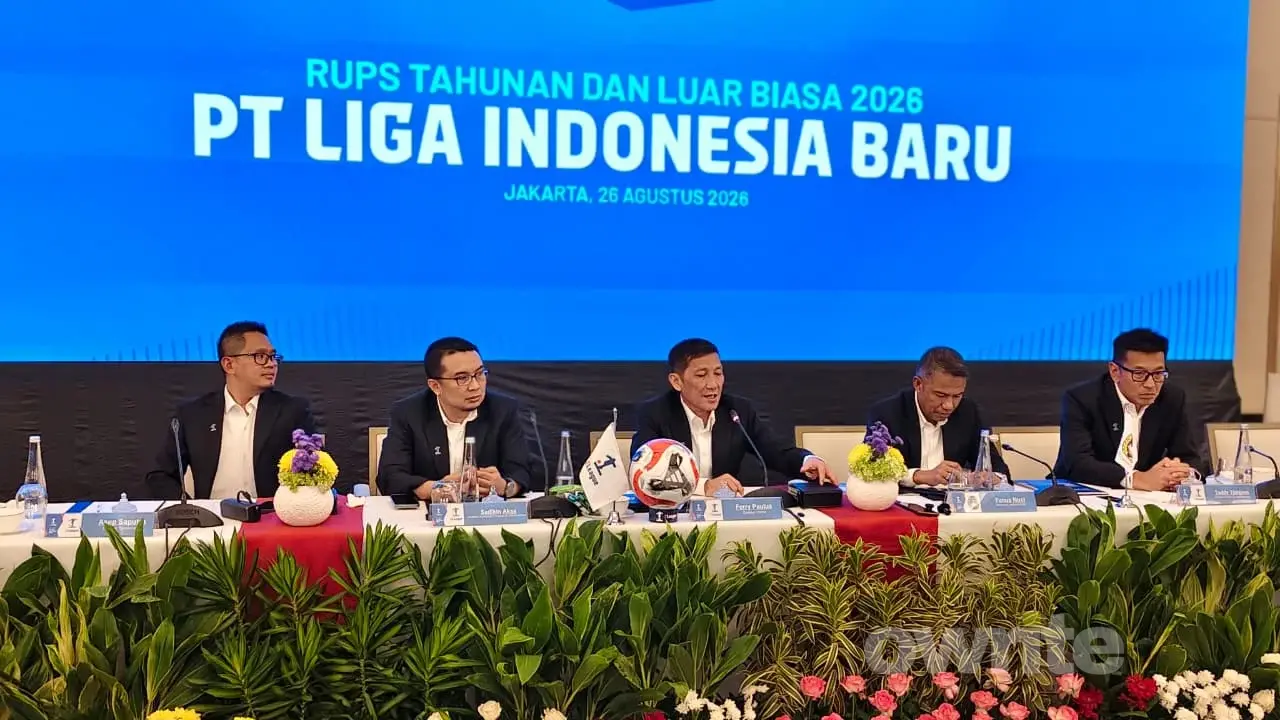 RUPS Tahunan dan Luar Biasa 2026 PT Liga Indonesia Baru di Jakarta, 26 Agustus 2026.