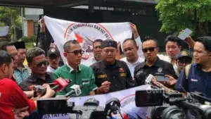 Perwakilan Forum Komunikasi Rakyat Pati menemui DPR, Senayan, Jakarta.