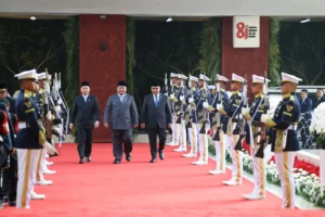 Presiden Prabowo Subianto tiba di Gedung MPR/DPR/DPD. (Sumber: Dok. DPR)