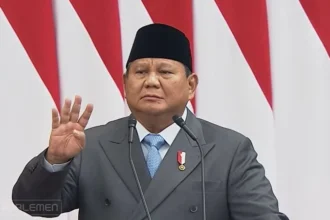 Presiden RI Prabowo Subianto saat pidato di Sidang Tahunan MPR dan Sidang Bersama DPD-DPR.