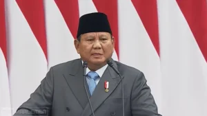 Presiden RI Prabowo Subianto saat pidato di Sidang Tahunan MPR.