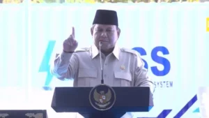 Presiden Prabowo saat luncurkan program PLTS 100 GWp, Kab. Jembrana, Bali, Selasa, (25/8).