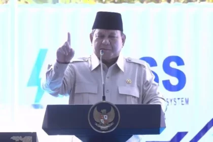 Presiden Prabowo saat luncurkan program PLTS 100 GWp, Kab. Jembrana, Bali, Selasa, (25/8).