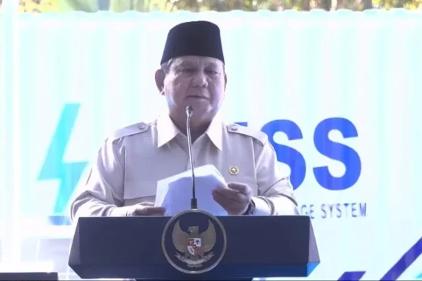 Presiden Prabowo Subianto saat peluncuran Program PLTS 100 GWp di Bali, Selasa, 25 Agustus 2026.
