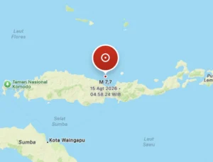 Gempa Bumi 7,7 Magnitudo Guncang Nagekeo, NTT. (Sumber: BMKG)
