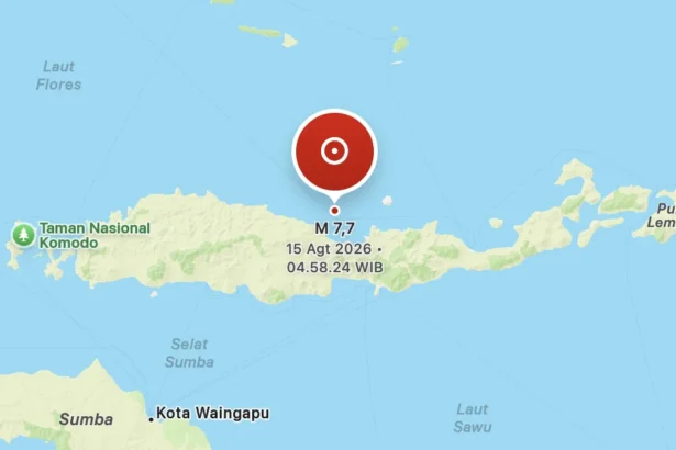 Gempa Bumi 7,7 Magnitudo Guncang Nagekeo, NTT. (Sumber: BMKG)