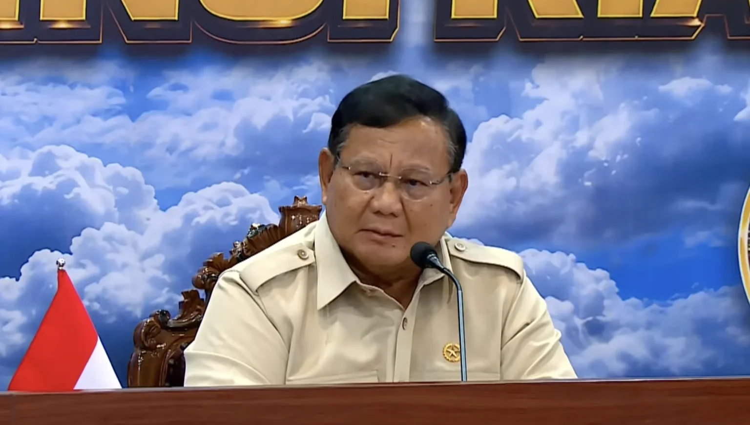 Presiden Prabowo Subianto di Pekanbaru, Riau. (Sumber: YouTube Sekretariat Presiden)