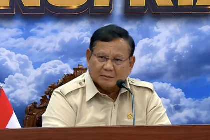 Presiden Prabowo Subianto di Pekanbaru, Riau. (Sumber: YouTube Sekretariat Presiden)