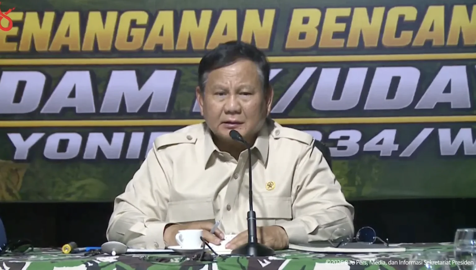 Presiden Prabowo Subianto di NTT. (Sumber: YouTube Sekretariat Presiden)