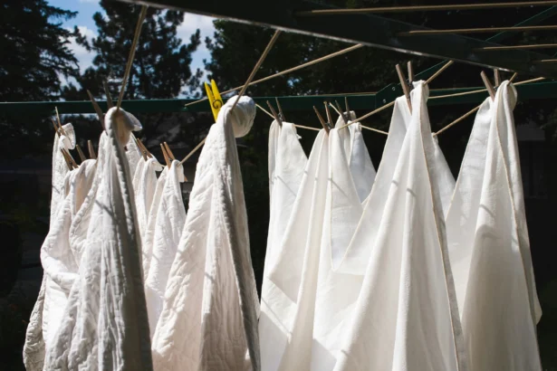 Jemuran baju putih