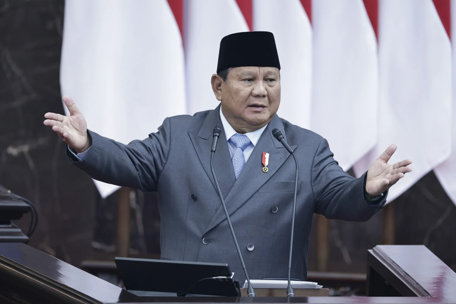Presiden Prabowo Subianto di MPR. (Sumber: Dok. DPR)
