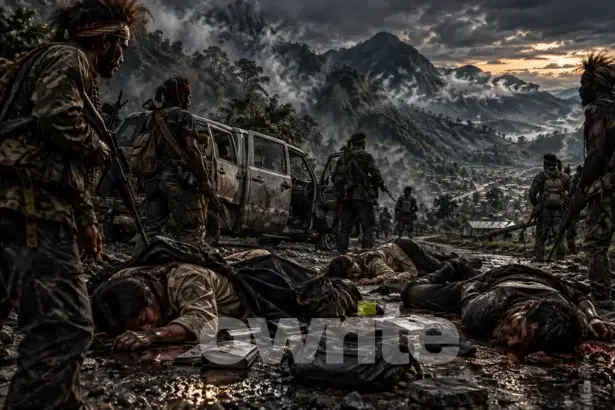 Ilustrasi penembakan pegawai Dinas Pertanian Jayawijaya oleh TPNPB-OPM.