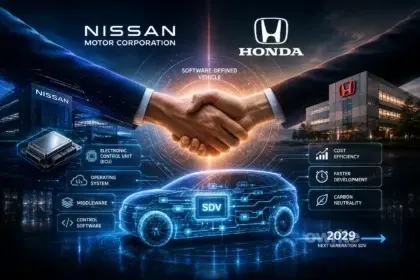 Ilustrasi kerja sama Nissan Motor Co., Ltd. dan Honda Motor Co., Ltd.
