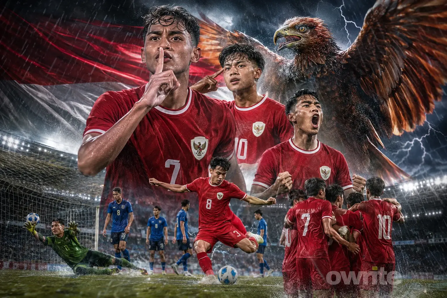 Ilustrasi kemenangan Timnas Indonesia U-20 dalam kualifikasi Piala Asia U-20 2027.