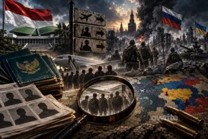 Kolase perekrutan perang Rusia-Ukraina.