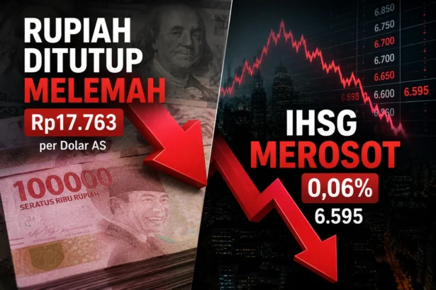 Rupiah dan IHSG kompak melemah Rabu 2 September 2026. (Gambar dibuat AI)
