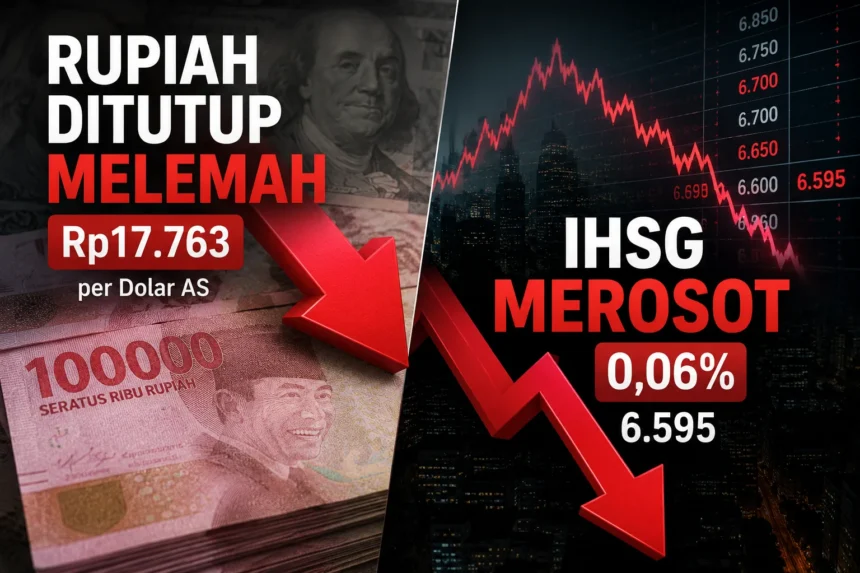 Rupiah dan IHSG kompak melemah Rabu 2 September 2026. (Gambar dibuat AI)