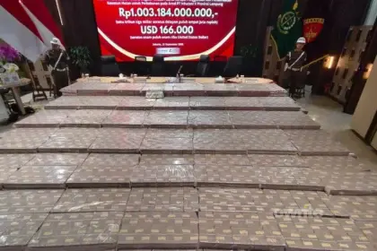 Kejagung menyita uang Rp1 triliun dan 166.000 Dolar Amerika dari kasus penyerobotan lahan milik Inhutani oleh PT PSMI. (Sumber: Owrite/Rahmat Baihaqi)