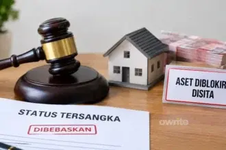 Ilustrasi status tersangka dibebaskan tapi aset masih diblokir.