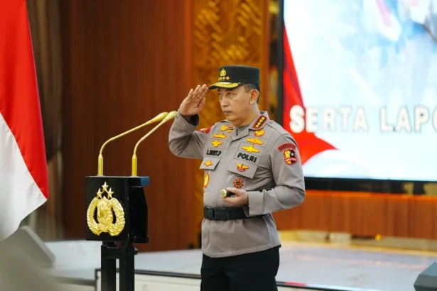 Kapolri Jenderal Listyo Sigit Prabowo memimpin upacara kenaikan pangkat dan promosi jabatan Pati Polri di Rupattama Mabes Polri, Jakarta Selatan, Rabu, 2 September 2026.