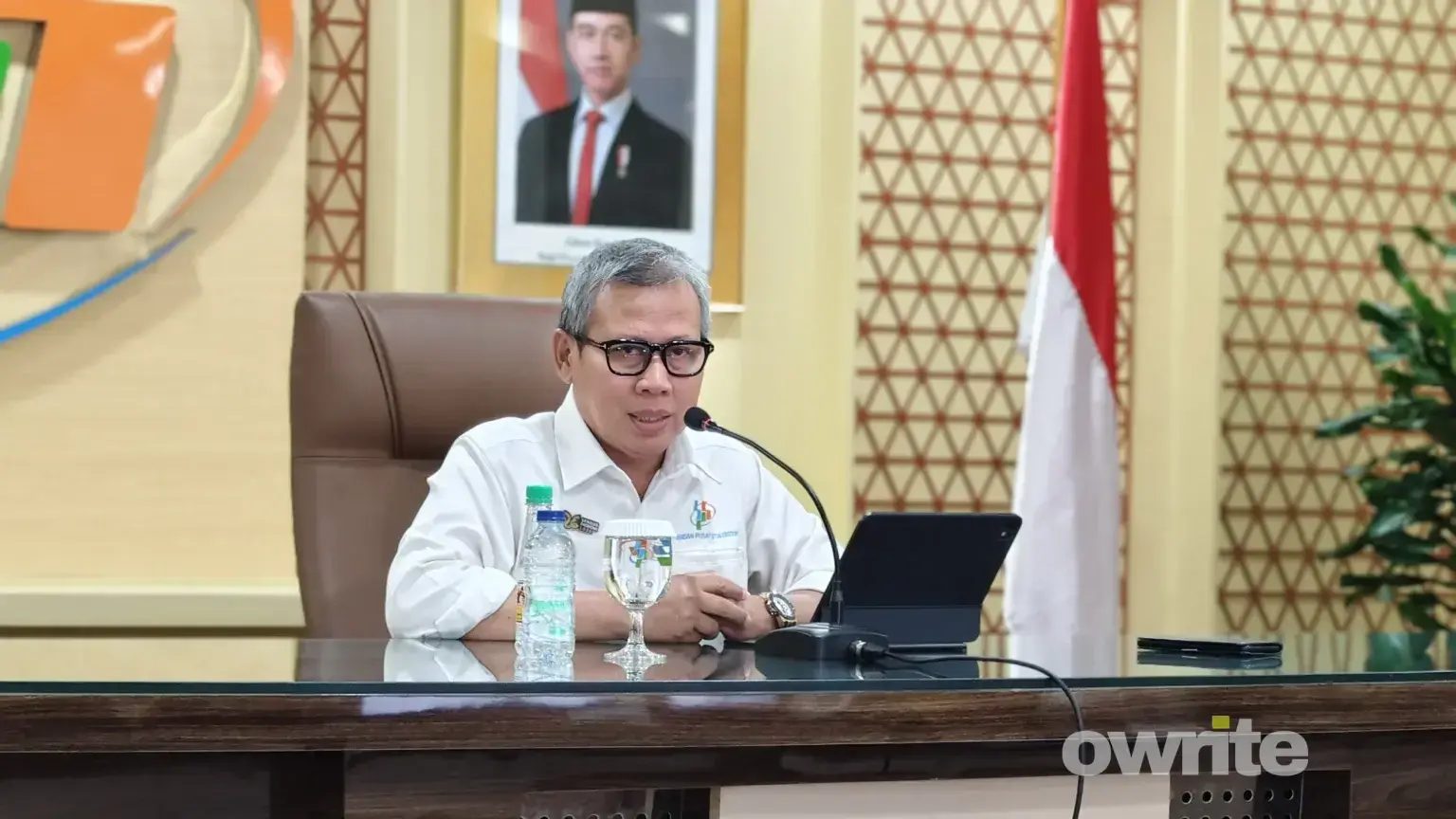 Deputi Bidang Statistik Distribusi dan Jasa BPS Ateng Hartono (sumber: Owrite/Anisa Aulia)