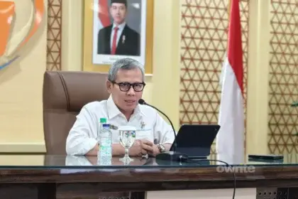 Deputi Bidang Statistik Distribusi dan Jasa BPS Ateng Hartono (sumber: Owrite/Anisa Aulia)