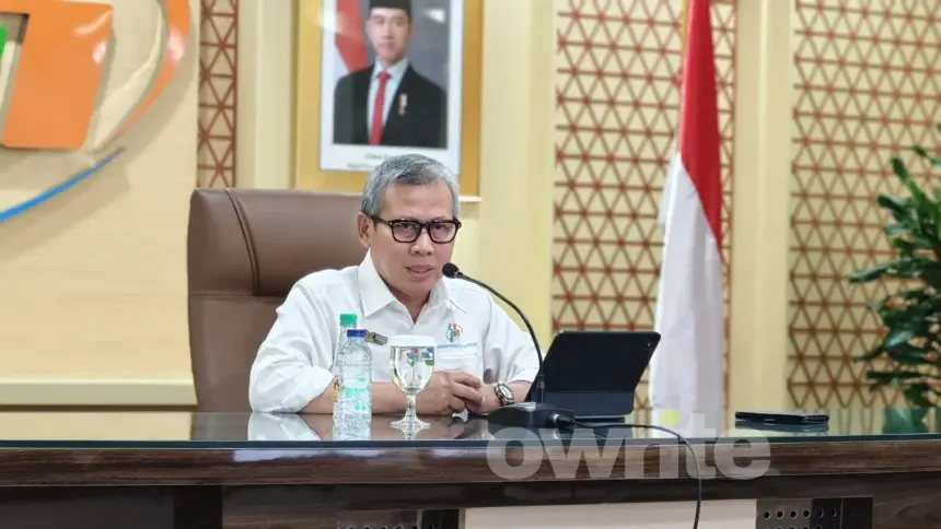 Deputi Bidang Statistik Distribusi dan Jasa BPS Ateng Hartono (sumber: Owrite/Anisa Aulia)