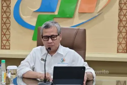 Deputi Bidang Statistik Distribusi dan Jasa Badan Pusat Statistik (BPS) Ateng Hartono (sumber: Owrite/Anisa Aulia)