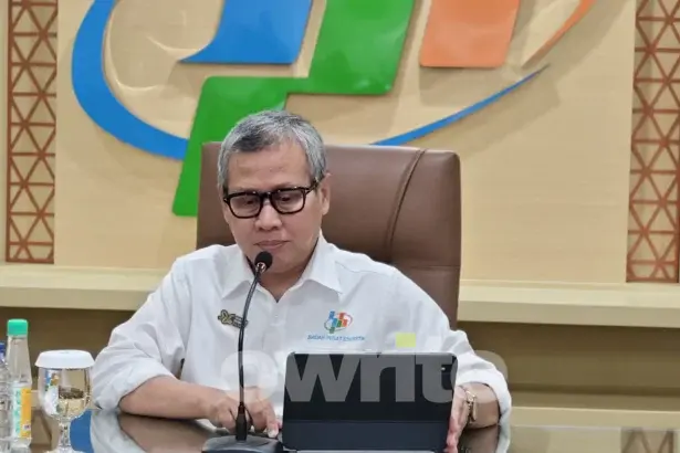 Deputi Bidang Statistik Distribusi dan Jasa Badan Pusat Statistik (BPS) Ateng Hartono (sumber: Owrite/Anisa Aulia)