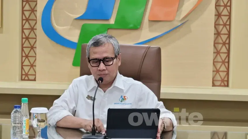 Deputi Bidang Statistik Distribusi dan Jasa Badan Pusat Statistik (BPS) Ateng Hartono (sumber: Owrite/Anisa Aulia)
