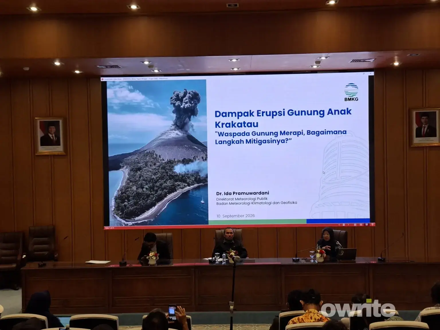 Paparan BMKG Soal Erupsi Anak Gunung Krakatau. (Sumber: Owrite/Rika Pangesti)