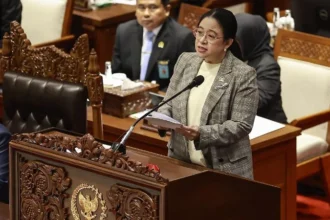 Ketua DPR RI Puan Maharani dalam sidang paripurna.