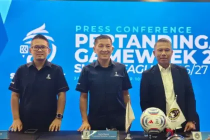 Direktur Utama I.League, Ferry Paulus (Tengah). (Sumber: Owrite/Hadi Febriansyah)