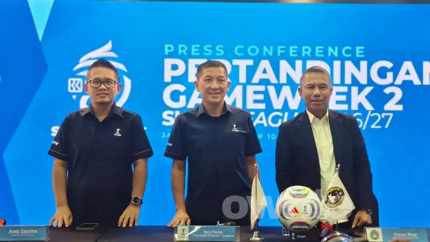 Direktur Utama I.League, Ferry Paulus (Tengah). (Sumber: Owrite/Hadi Febriansyah)
